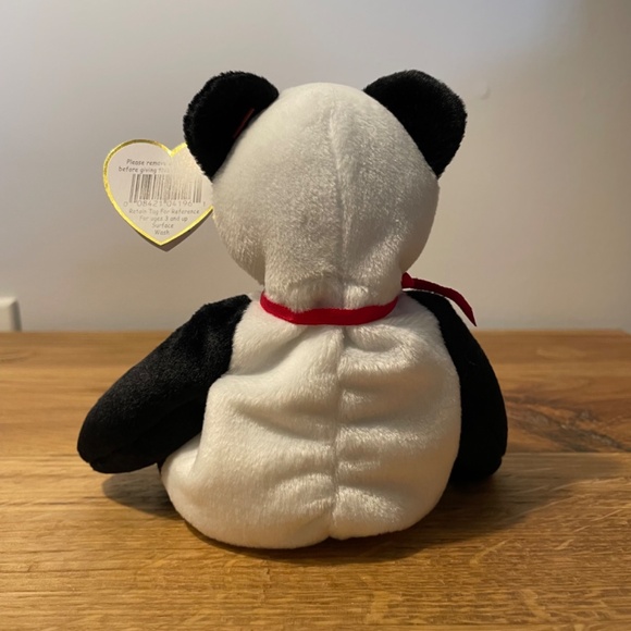 Ty Beanie Babies Fortune Panda Bear Black White 1997 – New Tag On VINTAGE - Picture 9 of 10